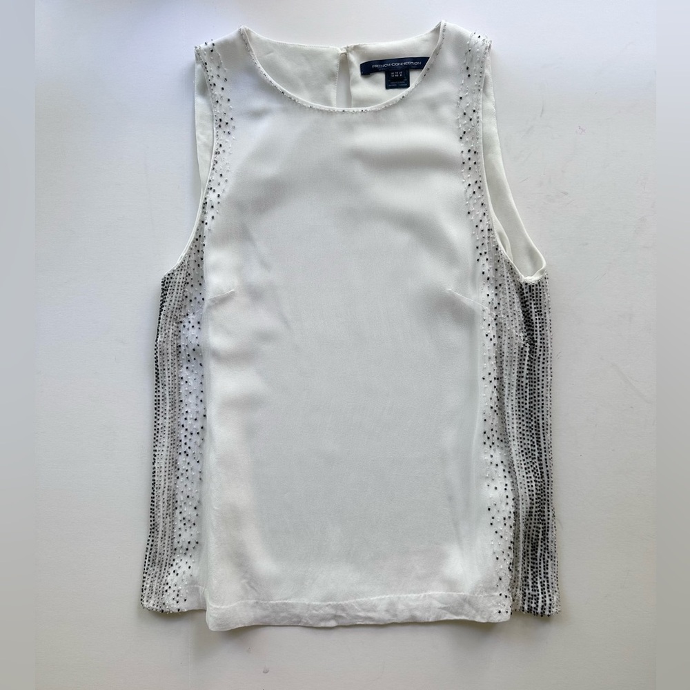 French Connection Glitter Dash Beaded Sleeveless … - image 6